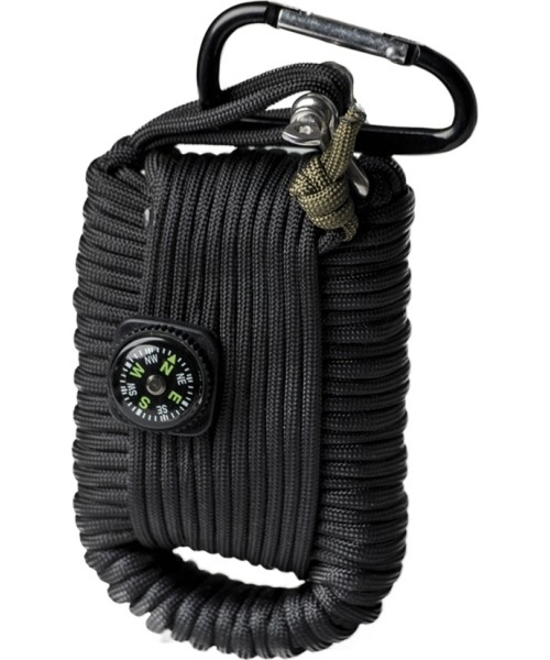 Ellujäämise tööriistad ja komplektid MIL-TEC: BLACK PARACORD SURVIVAL KIT LARGE