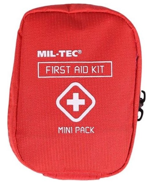 Telkimistarvikud MIL-TEC: RAUDONA PIRMOSIOS PAGALBOS MINI PAKUOTĖ