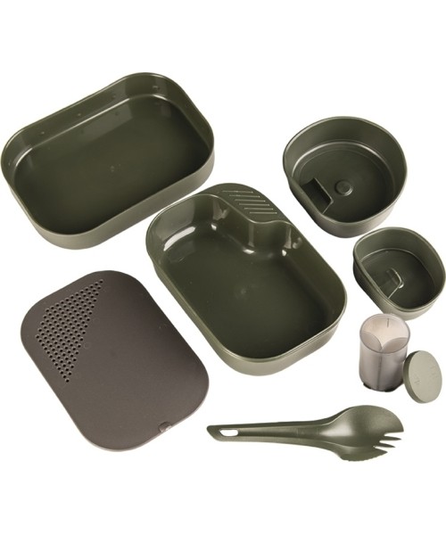 Dishes MIL-TEC: OD 7-PC CAMP-A-BOX® PP MESS KIT