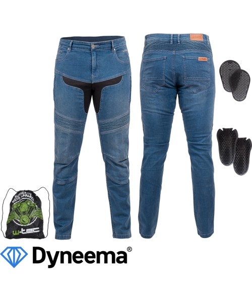 Meeste mootorratta teksad W-TEC: Vyriški motociklininko džinsai W-TEC Dynetis