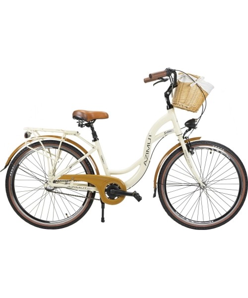 Linnarattad : Dviratis AZIMUT Sarema ALU 26" 3-speed 2023 cream semi-matt