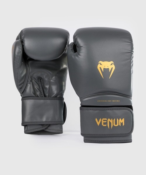 Boksikindad Venum: "Venum Contender 1.5" bokso pirštinės - pilkos/auksinės