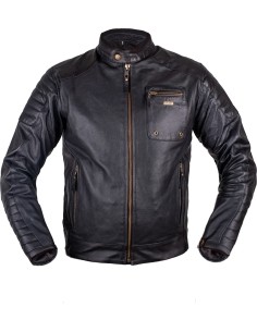 Summer leather moto jacket W-TEC Gradac - Black