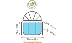 EXIT basseinikuppel ECO, ø360 cm, universaalne