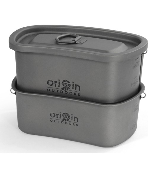 Nõud Origin Outdoors: "Origin Outdoors" stovyklavimo puodų rinkinys "Titanium