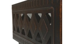 Fireplace SQUARE copper patina with lid
