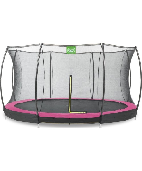 In-ground trampolines Exit: Įkasamas batutas su tinklu Exit Silhouette 427cm - Rožinins
