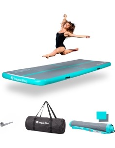 Inflatable Exercise Mat inSPORTline Airstunt 400 x 100 x 10 cm Gray