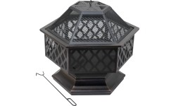 HEXAGON copper patina fireplace with lid