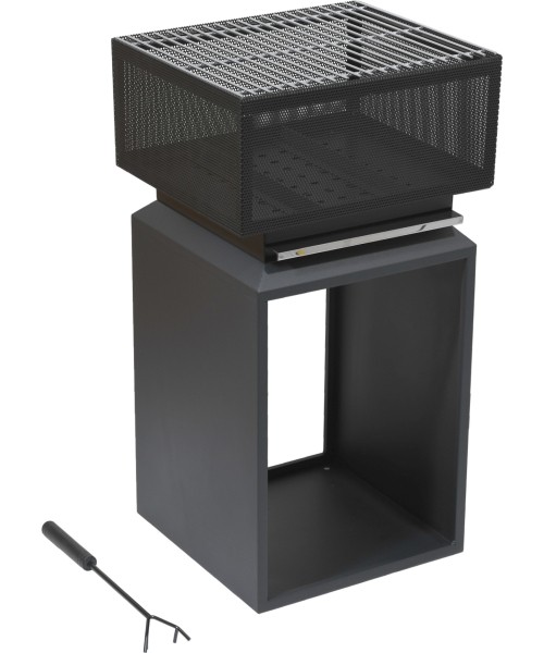 Lõkkealused Cattara: CUBE kamin koos restiga 74cm