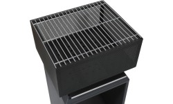 CUBE fireplace with grate 74cm