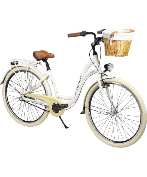 Linnarattad : Dviratis AZIMUT Sarema ALU 28" 3-speed 2023 light cream shiny