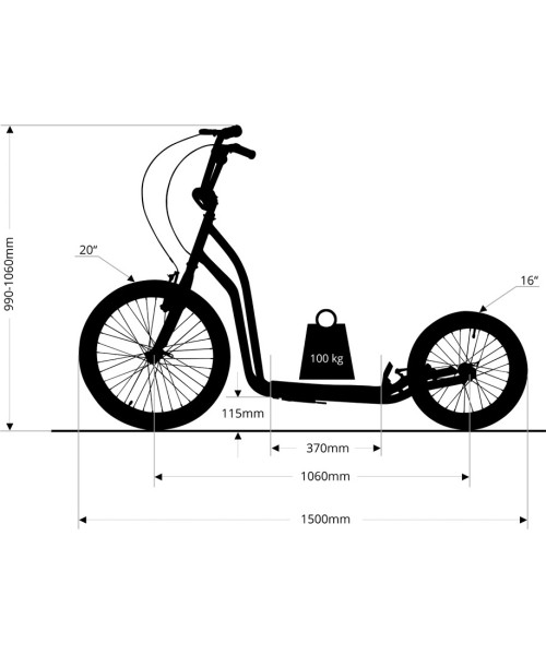 Kick Scooter inSPORTline Drogo SE Black-Blue