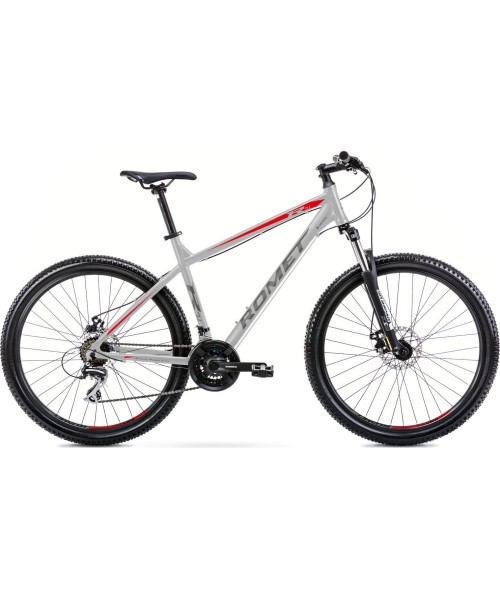 Linnarattad Romet: Dviratis Romet Rambler R7.1 2024 silver-red-graphite