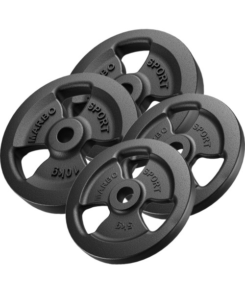 Terasest inSPORTline kettad Marbo Sport: Ketaus svorių komplektas Marbo, 30kg / 2x10kg + 2x5kg