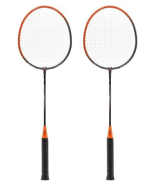 Sulgpalli komplektid Nils: Badmintono rinkinys Nils NRZ005 Steel, 2 raketės, dėklas