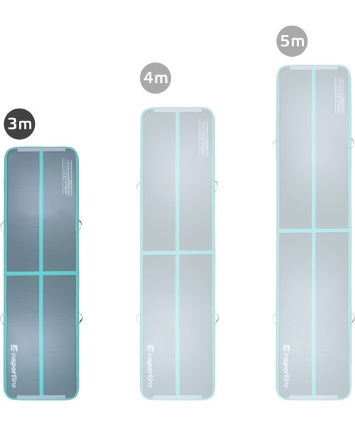 Inflatable Exercise Mat inSPORTline Airstunt 300 x 100 x 10 cm Gray w/ Electric Pump