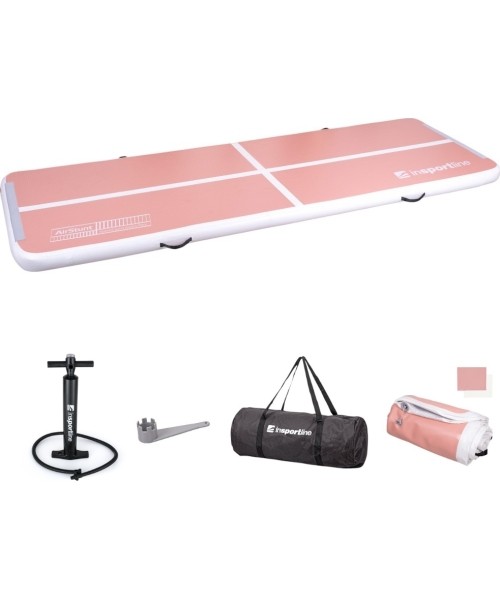 Inflatable Mats inSPORTline: Inflatable Exercise Mat inSPORTline Airstunt 300 x 100 x 10 cm Coral Pink w/ Hand Pump