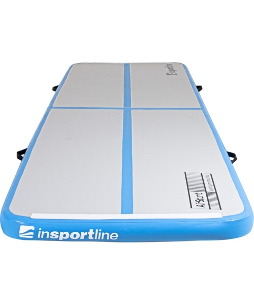 Inflatable Exercise Mat inSPORTline Airstunt 400 x 100 x 10 cm White w/ Hand Pump