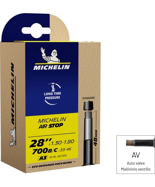 Kindad ja kiivrid : MICHELIN AIR STOP AUTO-SV 48MM 700x33/46
