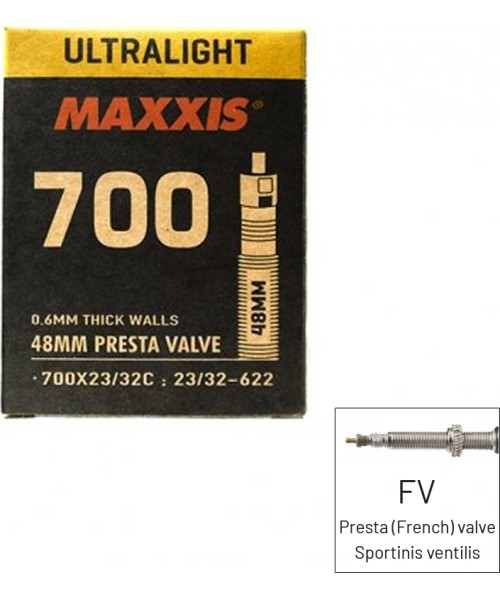 Kindad ja kiivrid : MAXXIS kaamera 700x23/32 FV, 48mm