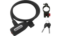 FORCE Lux cable lock, 120/8mm (black)