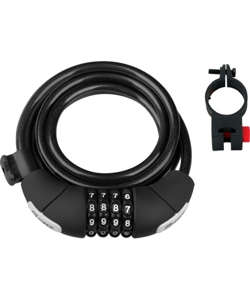 Kindad ja kiivrid : FORCE Lux kaabellukk, 180/8mm (must)