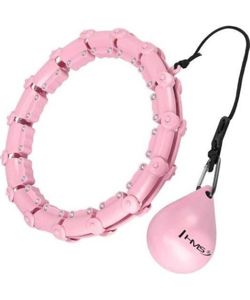 Hularõngad HMS: HHW02 HULA HOP LIGHT PINK WITH WEIGHT HMS