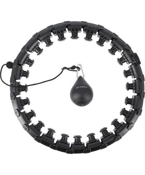 Hularõngad HMS: HHW01 HULA HOOP BLACK WITH WEIGHT HMS
