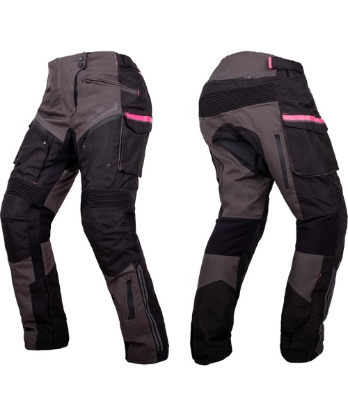 Women’s Motorcycle Pants W-TEC Barbata - Black-grey-pink