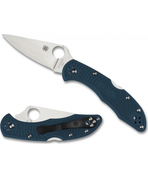 Jahi- ja ellujäämisnoad Spyderco, Inc.: Sulankstomas peilis Spyderco C11FPK390 Delica 4, mėlynas