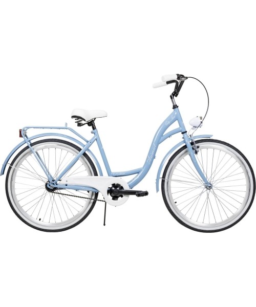 Jalgratas AZIMUT City Lux 26" 2025 helesinine-valge