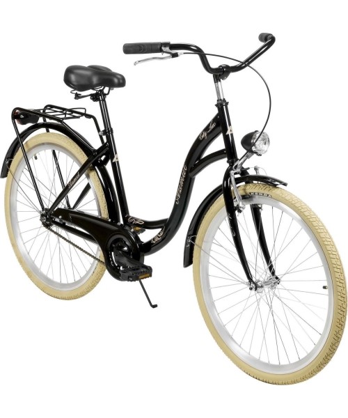 Linnarattad : Dviratis AZIMUT City Lux 26" 2023 black-cream
