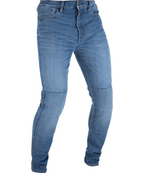 Meeste mootorratta teksad Oxford: Men’s Motorcycle Jeans Oxford Original Approved CE Slim Fit Rinsed Wash Mid Blue