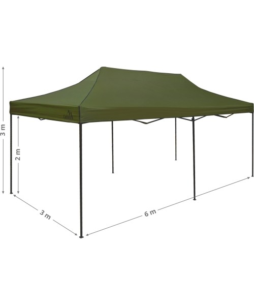 Kokkupandav peotelk 3x6 m roheline, veekindel