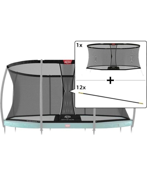 Trampoline Spare Parts BERG: Grand Safety Net Deluxe - Netting 470 + Tent Tubes