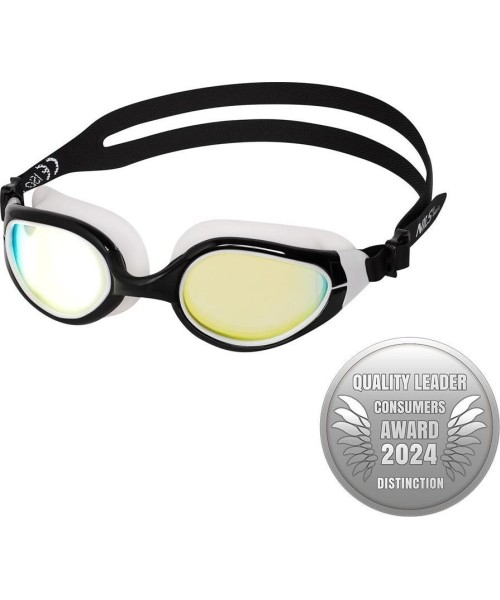 Diving Goggles & Masks : NQG480MAF JUODI/BALTI NILS AQUA AKINIAI