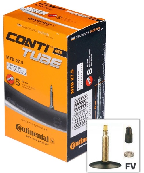 Kindad ja kiivrid : Jalgrattakaamera Continental, 27.5x1.75/2.50 (47/62-584) FV 42mm