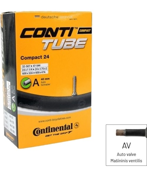 Kindad ja kiivrid : Jalgrattakaamera Continental, 24x2.00/2.40 (50/60-507) AV