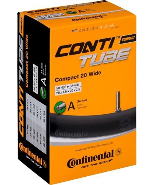 Kindad ja kiivrid : Jalgrattakaamera Continental, 20x1.95/2.50 (50/62-406/451) AV 34mm