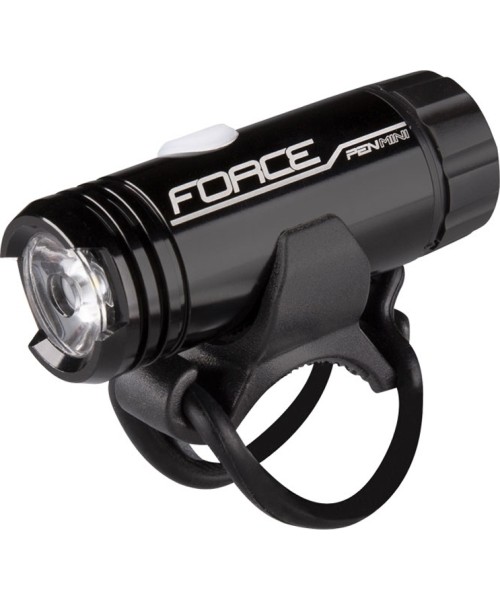 Kindad ja kiivrid : Priekinis žibintas FORCE PEN MINI 150LM USB mini (juoda)