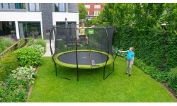 EXIT Silhouette trampoline ø366cm - green Outdoor Round Coil spring Above ground trampoline