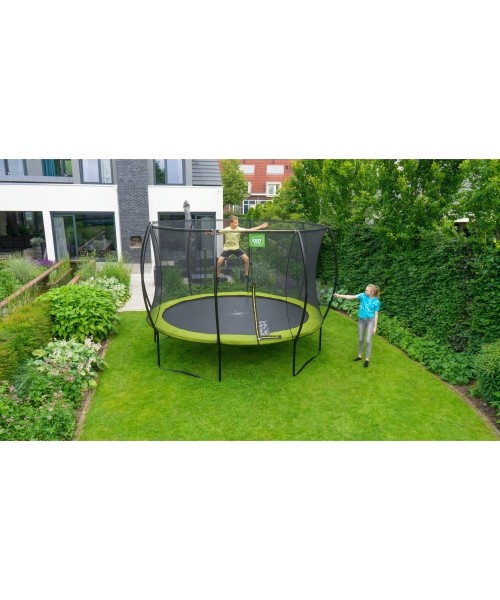EXIT Silhouette trampoline ø305cm - green Outdoor Round Coil spring Above ground trampoline