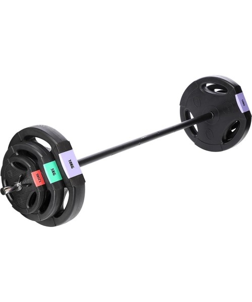 Kangide komplektid HMS: 3 dalių hantelių ir štangų rinkinys HMS SGSP60 62kg