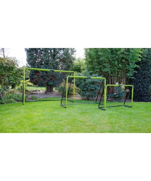 Laste jalgpalliväravad EXIT Tempo Steel 240x160 cm, roheline/must