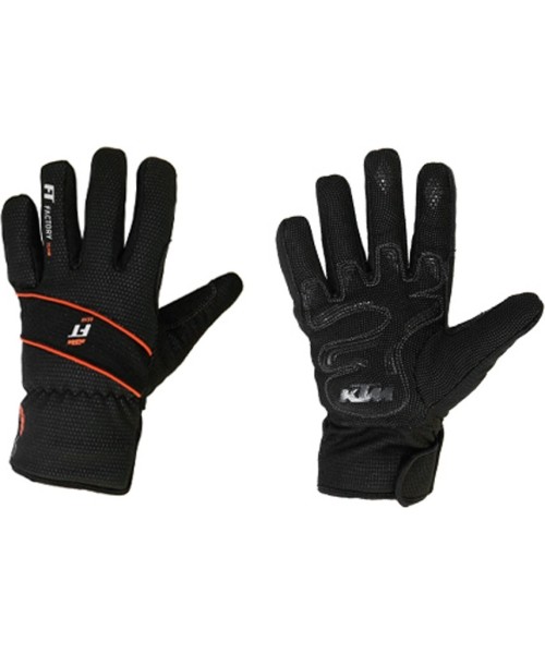 Kindad ja kiivrid KTM: Pirštinės KTM FT Winter ilgos (juoda/oranžinė) dydis M