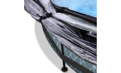 EXIT Stone pool ø360x76cm with dome and filter pump - grey