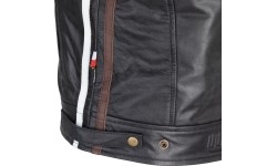 Meeste nahast mootorratturi jope W-TEC Black Cracker - Must