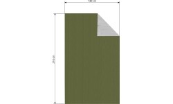 Isothermal Foil Cattara SOS - Green 210x130cm