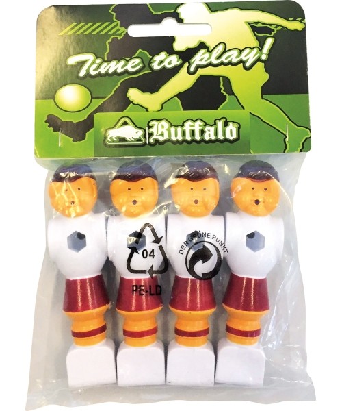 Soccer Table Soccer Men Buffalo, Red / White, 16 mm, 4 pcs.
